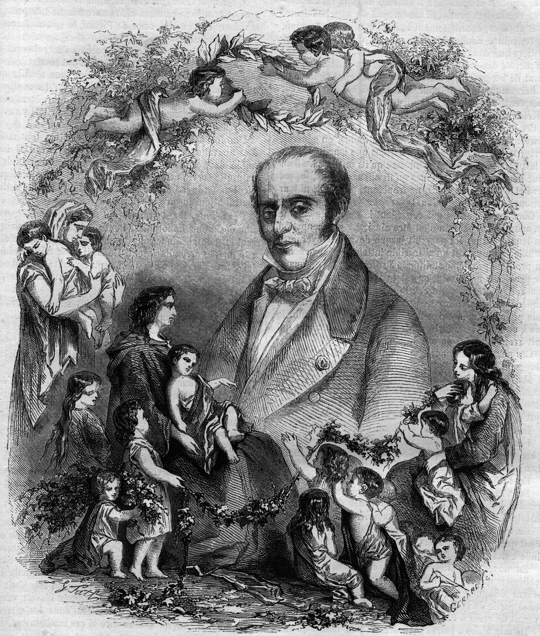 Portrait of Louis Benoit Guersant (1777-1848), French physician by French School