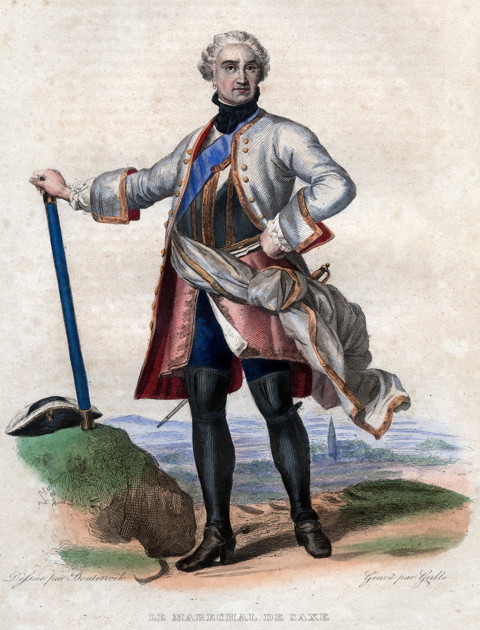 Portrait of Maurice de Saxe, Marshal General of France by French School