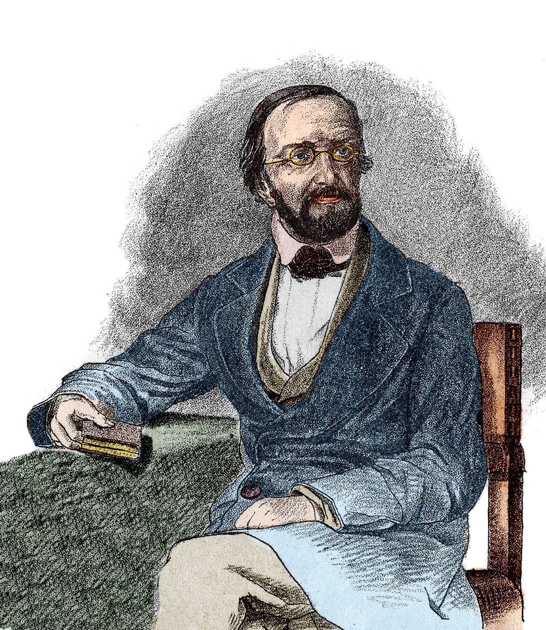 Portrait of Peter Gustav Dirichlet (1805-1859), German mathematician by French School