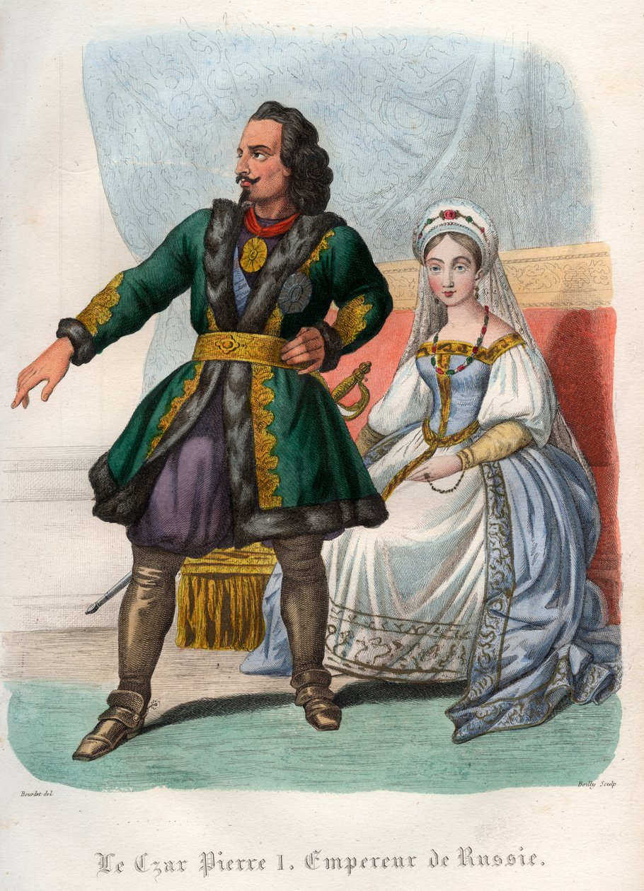 Portrait of Peter the Great, Russian tsar by French School