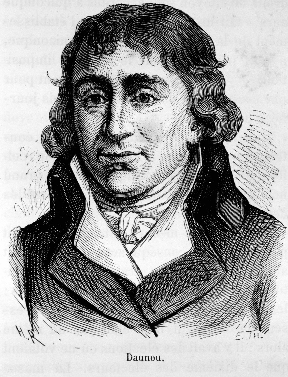 Portrait of Pierre Claude Francois Daunou, French Politician and Historian (1761-1840) - in L