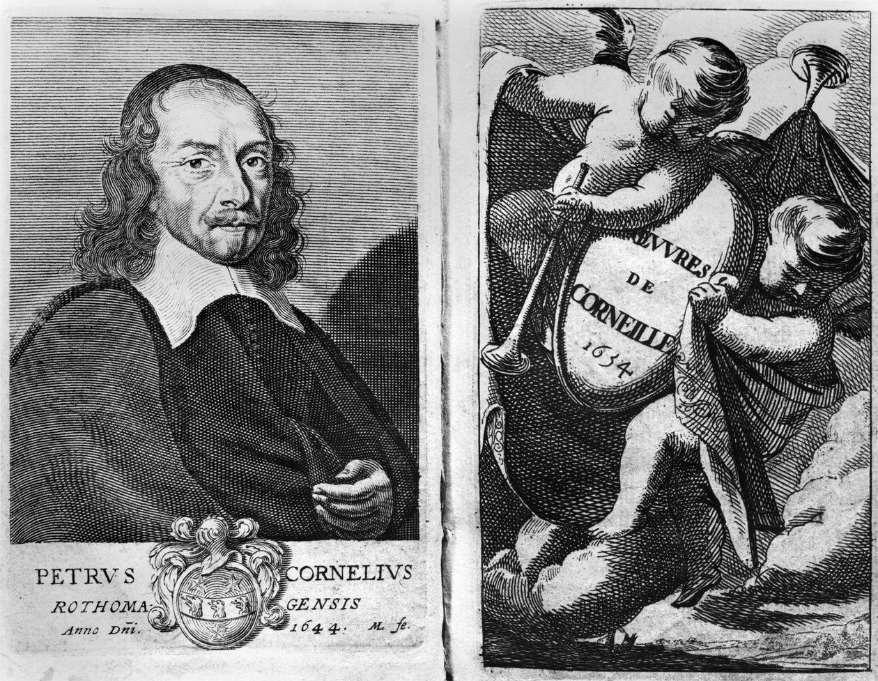 Portrait of Pierre Corneille (1606-84) 1644, Frontispiece for an Edition of Oeuvres de Corneille, Published in 1634 by French School