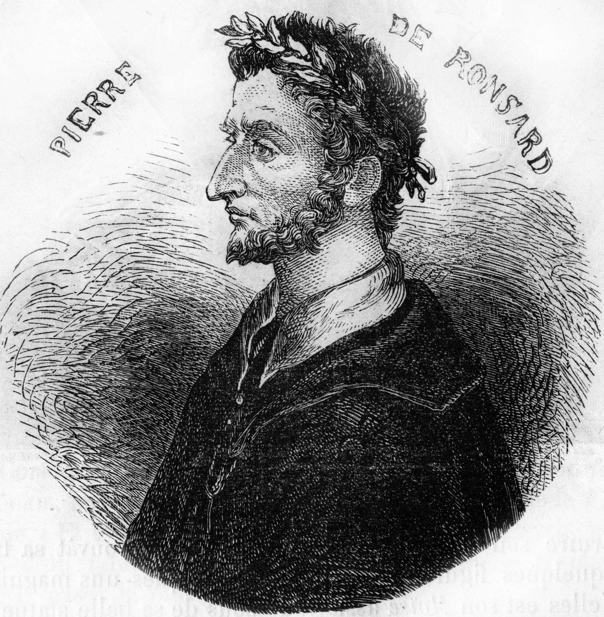 Portrait of Pierre de Ronsard, poet (1524-1585). In 