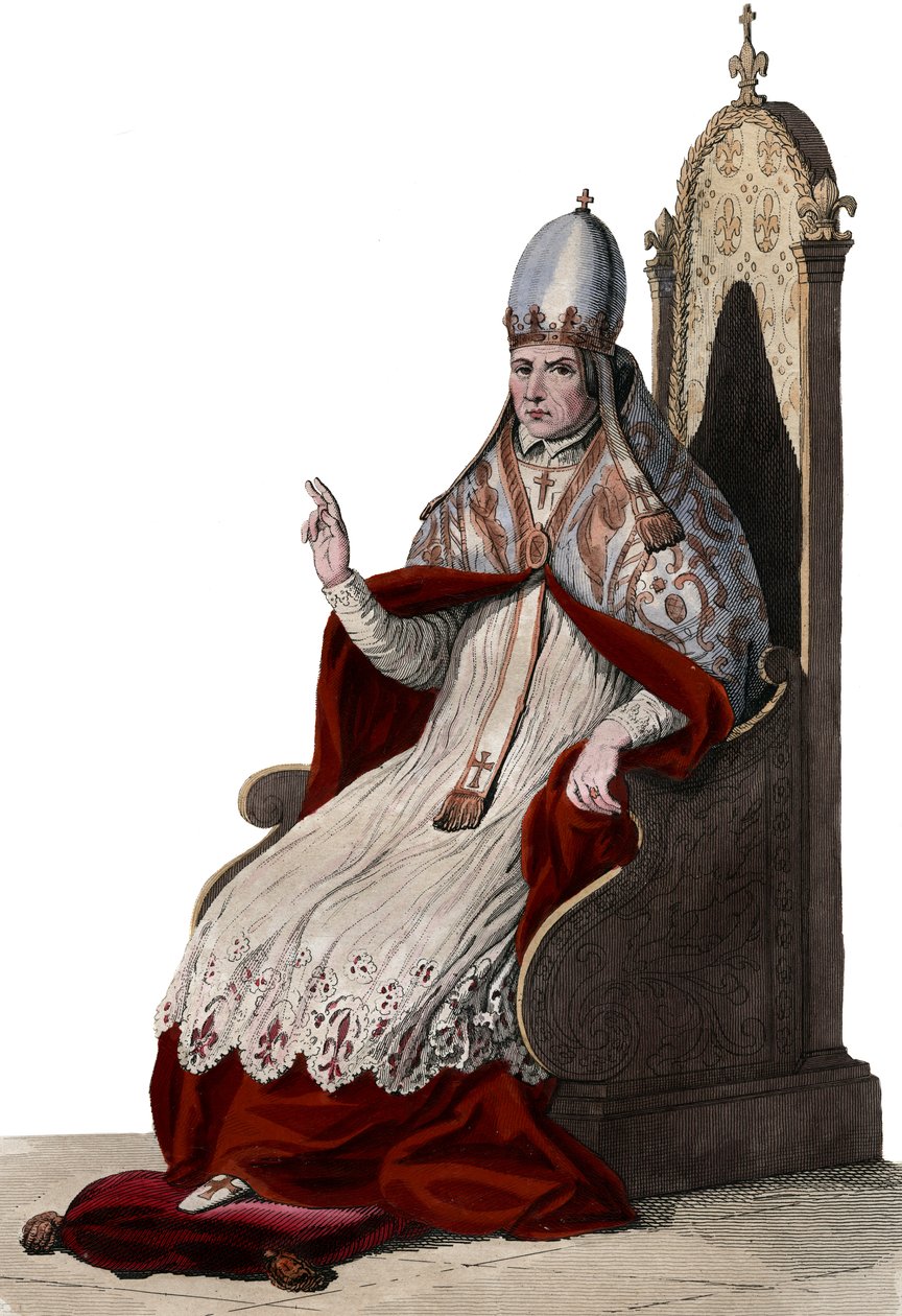 Portrait of Pope Sylvester II (c. 938-1003) by French School