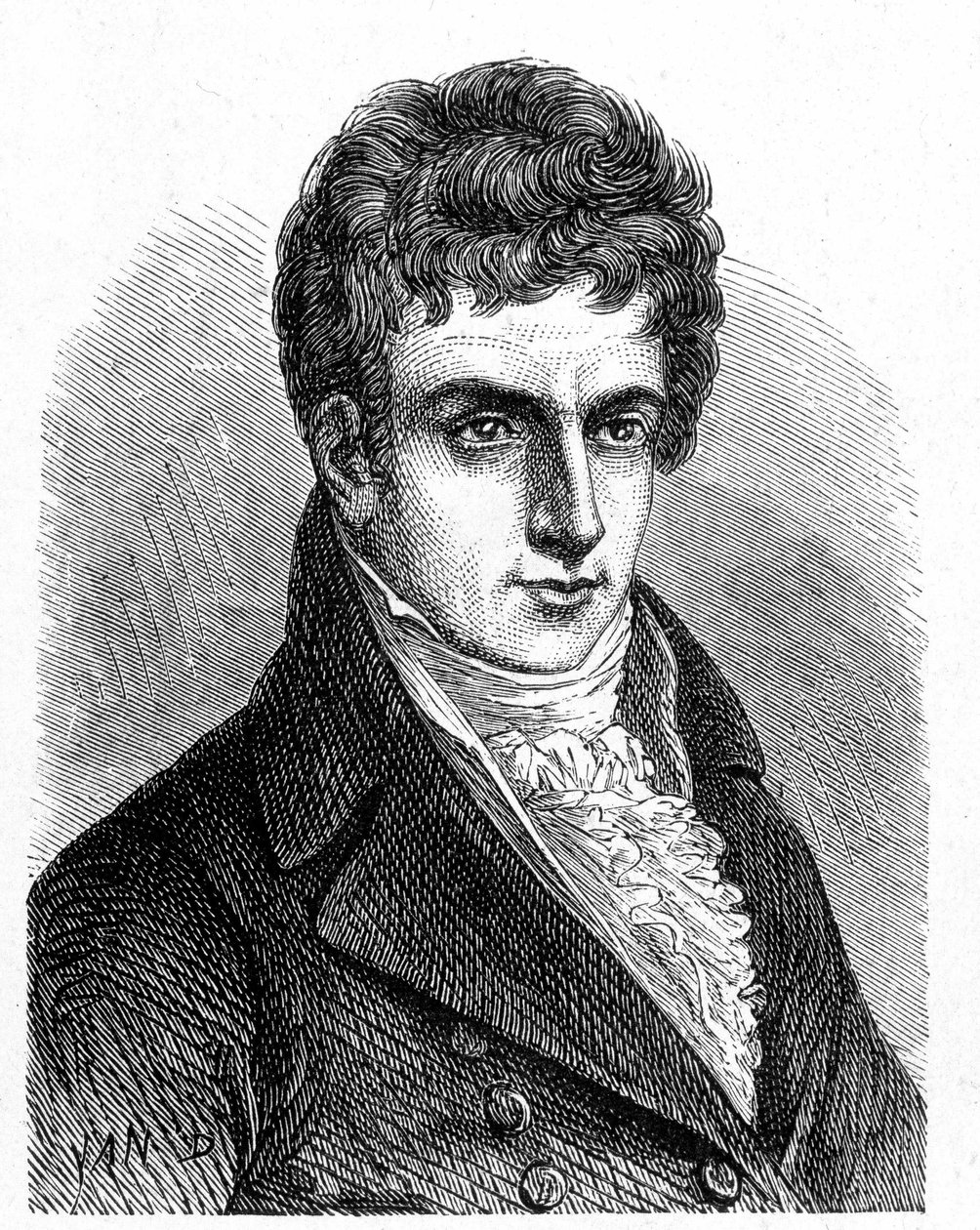 Portrait of Robert Fulton (1765 - 1815), American mechanic who built the first propeller submarine - in 