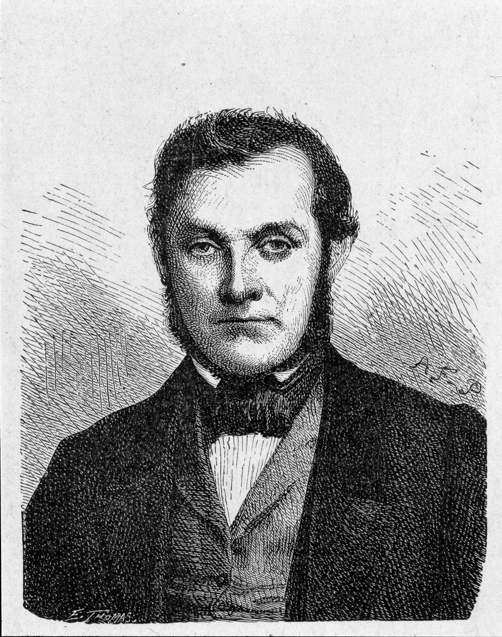 Portrait of Robert Wilhelm Bunsen (1811 - 1899), German Chemist - in Album of Science; Illustrious Scientists; Great Discoveries 1896 by French School