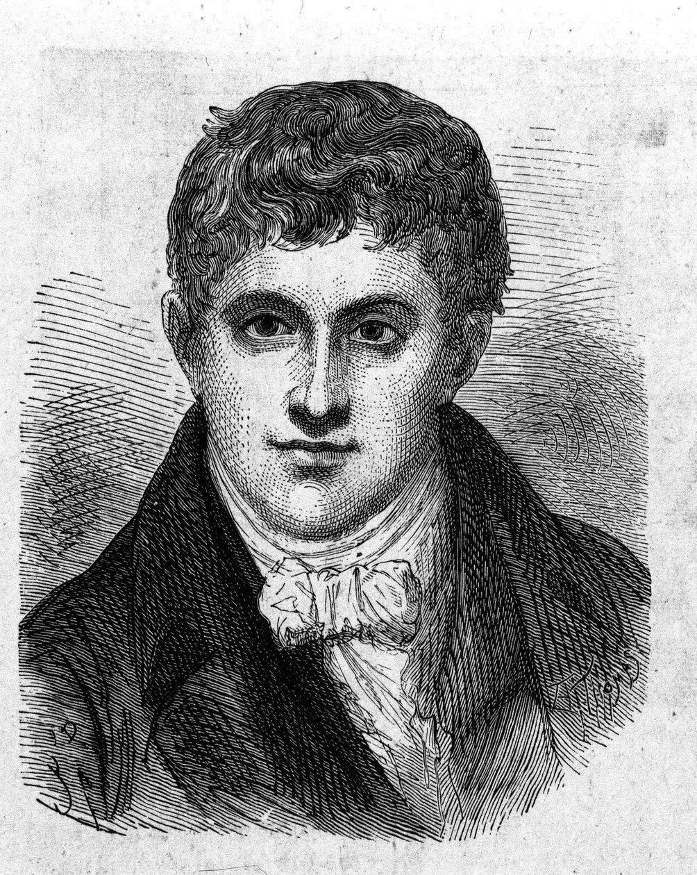Portrait of Sir Humphry Davy (1778 - 1829), British Chemist and Physicist - in Album of Science; Illustrious Scientists; Great Discoveries 1896 by French School