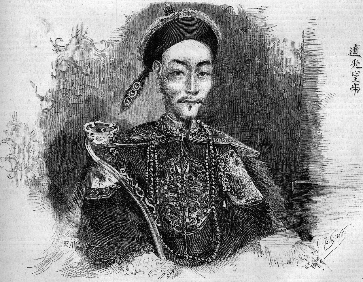 Portrait of Toa Kwang (1782-1850), Emperor of China of the Qing Dynasty. Engraving in Le Monde Illustré n°136 of 19 November 1859. by French School