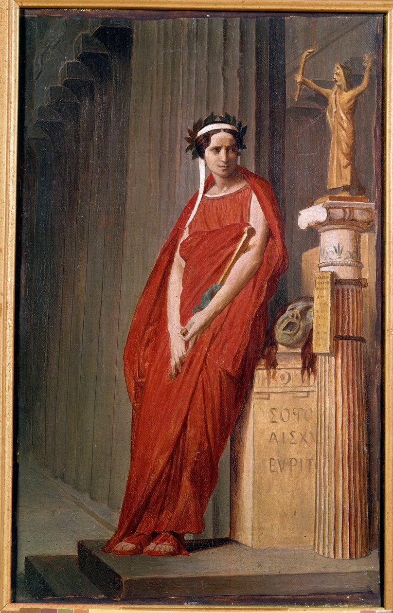 Portrait of comedian Elisabeth Felix called Mademoiselle Rachel (1821-1858) by French School