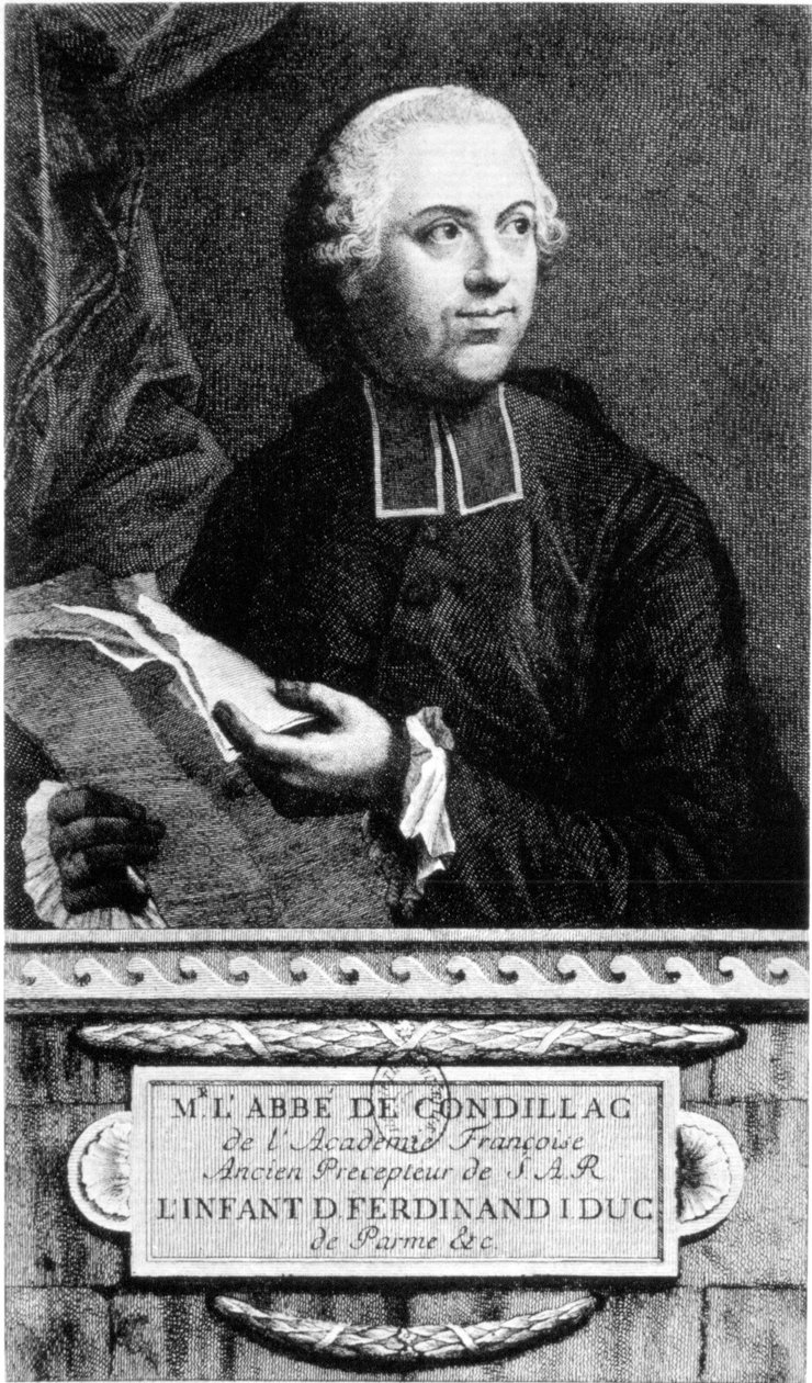 Portrait of the Abbe Etienne Bonnot de Condillac (1715 - 1780) French philosopher by French School