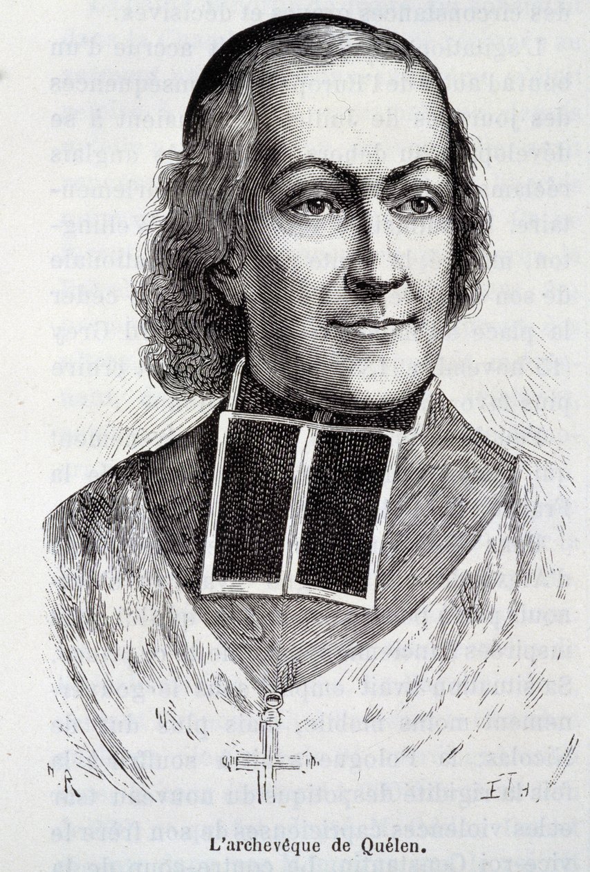 Portrait of the Archbishop Hyacinthe Louis de Quelen (1778 - 1839), prelate - in “L