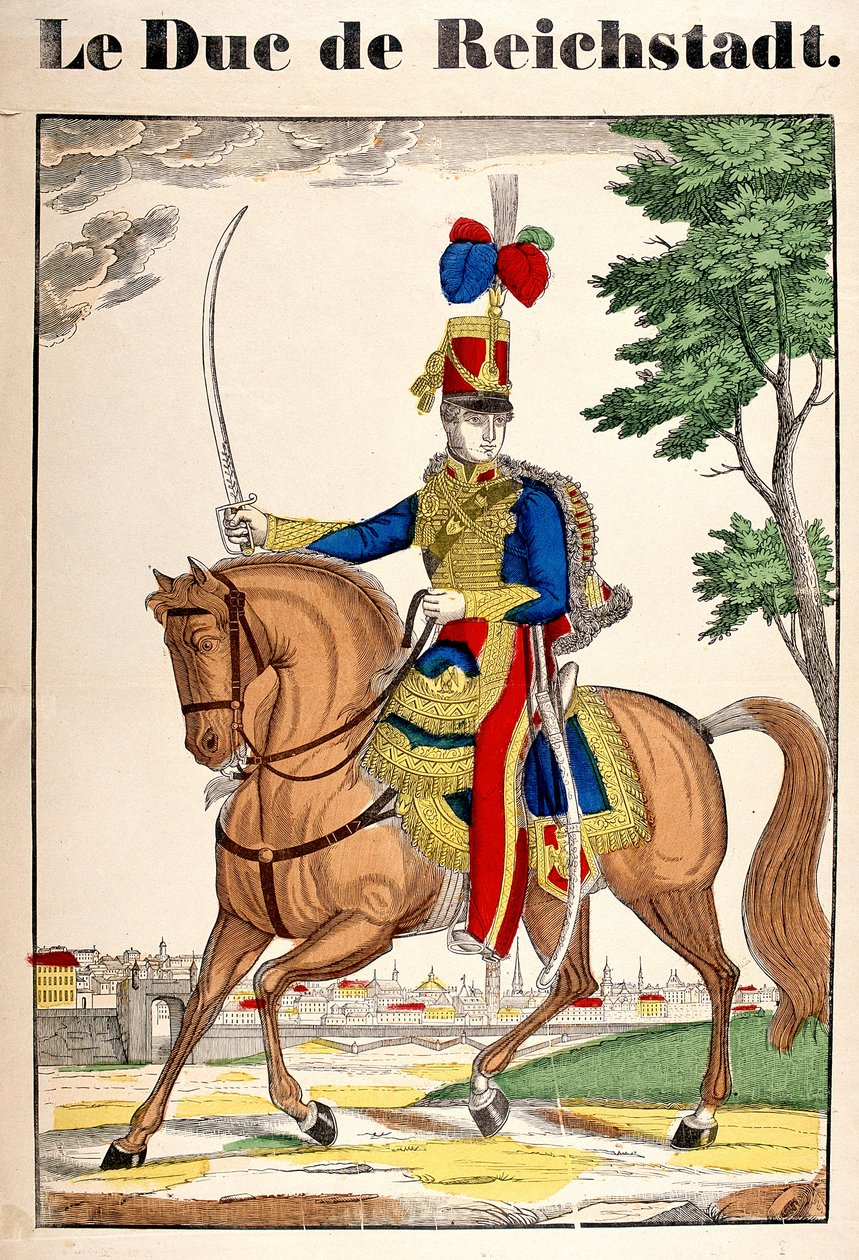 Portrait of the Duke of Reichstadt, Napoleon II, son of Emperor Napoleon I (1769-1821). Picture of Epinal by French School