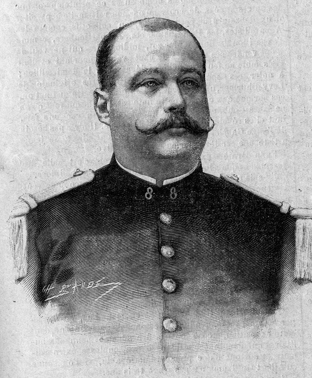 Portrait of the Marquis Patrice de Mac Mahon (1855-1927). Engraving in “La gazette du dimanche” of March 5 by French School