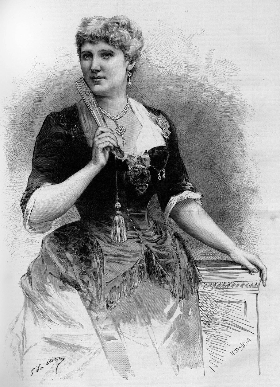 Portrait of the Swedish soprano Christine Nilsson (1843-1921) by French School