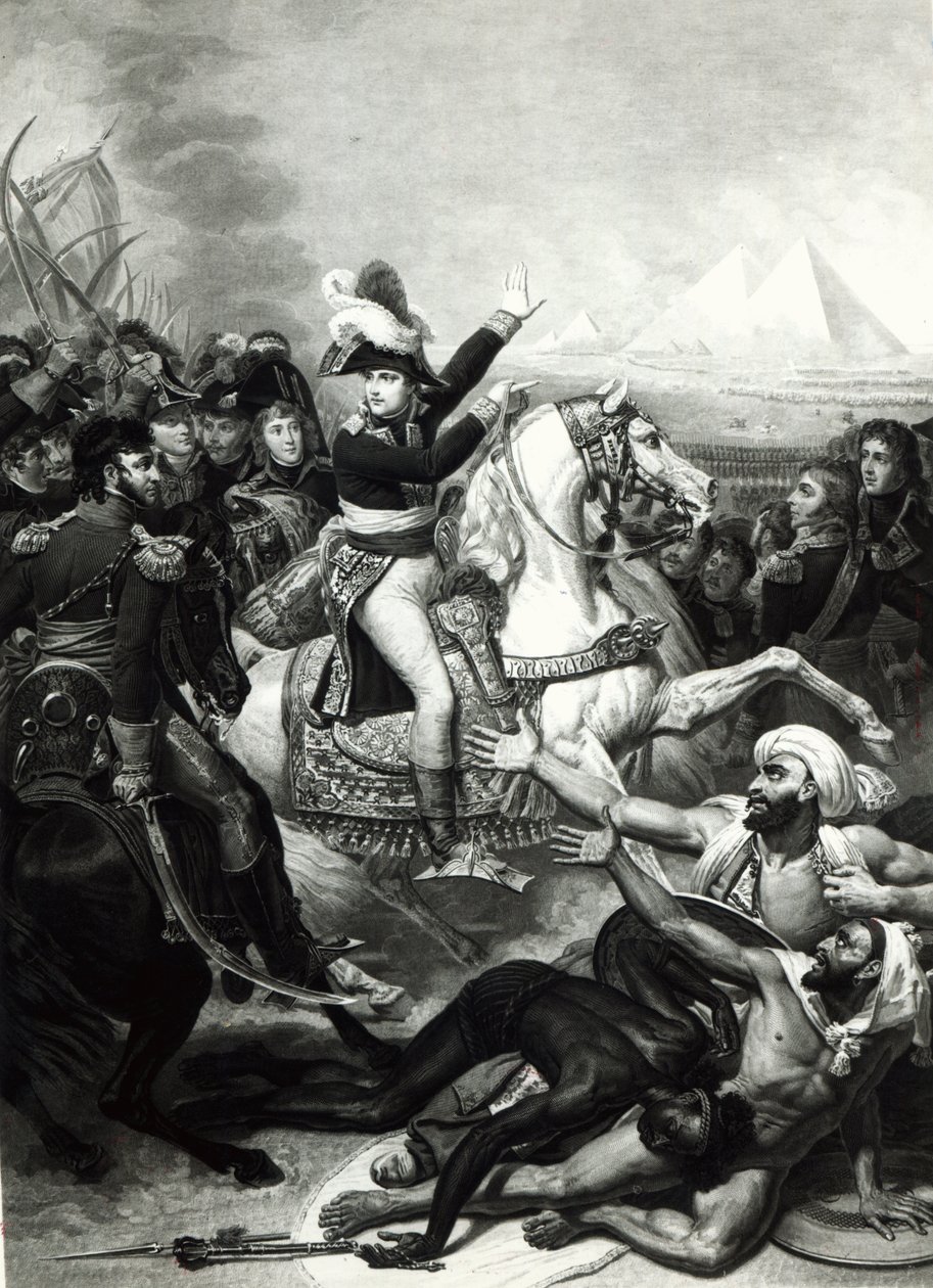 Portrayal of Napoleon as the Conquering Hero in Egypt by French School