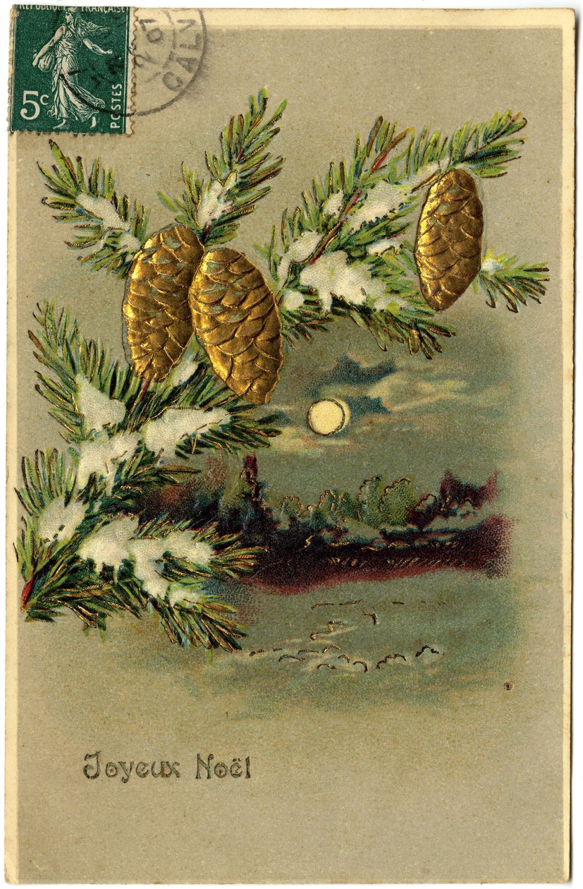 Postcard: Happy Christmas by French School