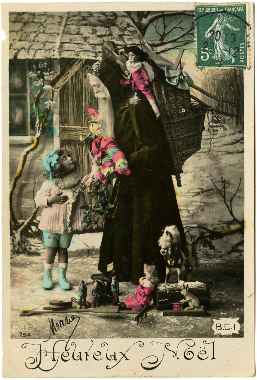 Postcard: Happy Christmas, Mary by French School