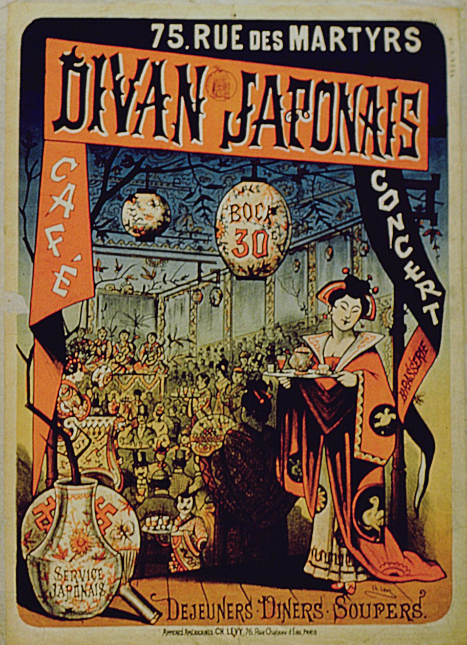Poster advertising Divan Japonais, Paris by French School