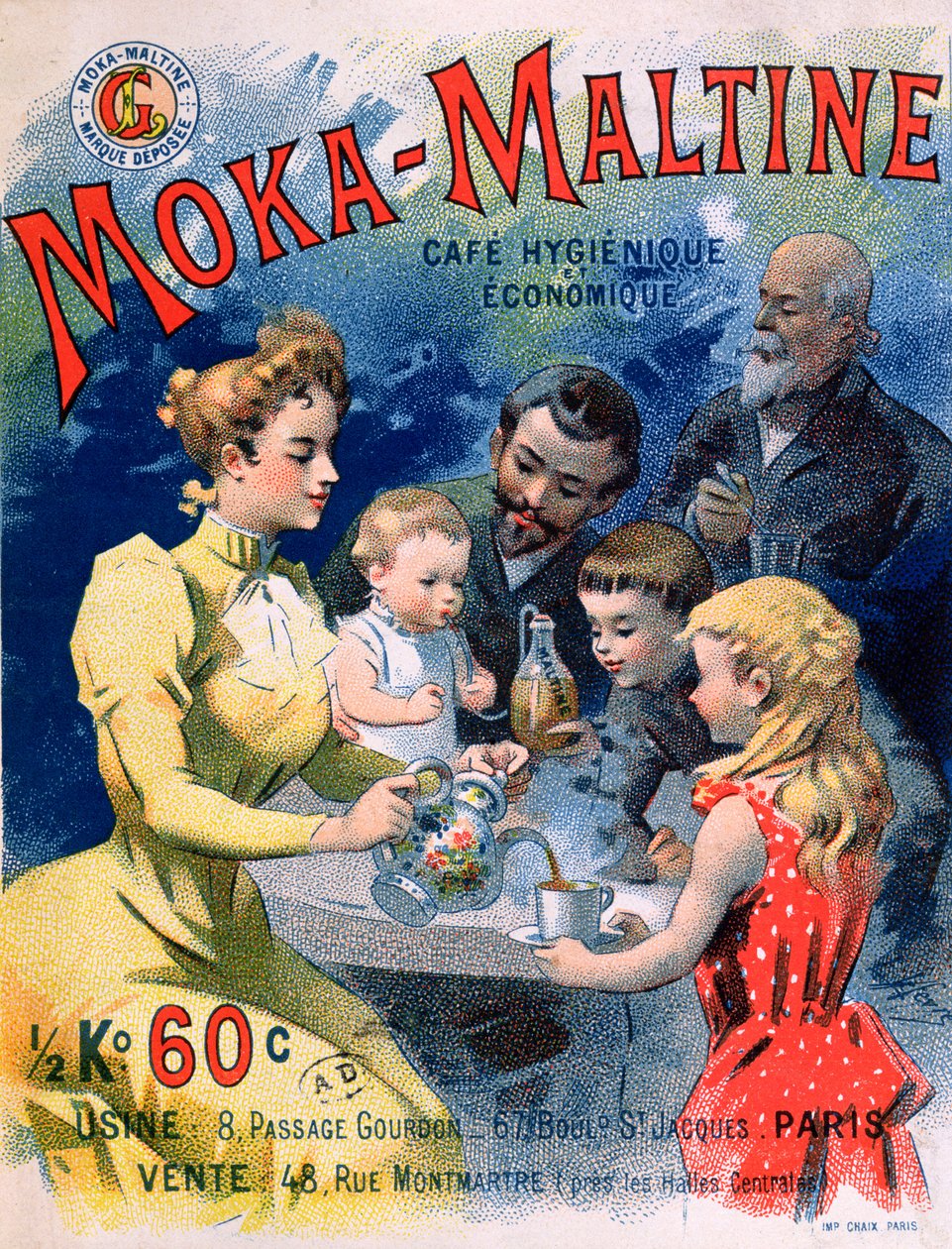 Poster advertising Moka-Maltine coffee, c.1900 by French School