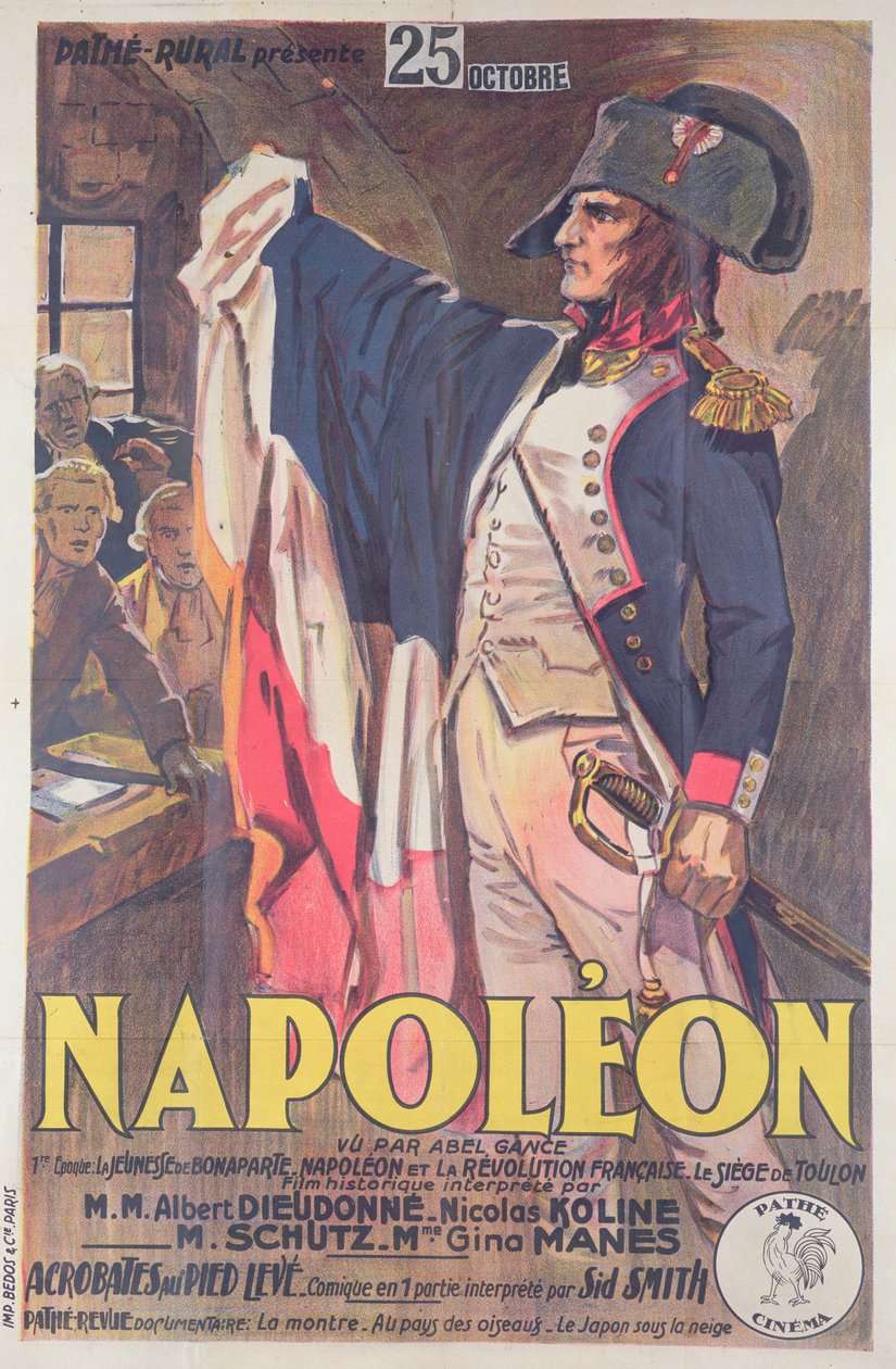 Poster advertising the film, Napoleon, written by Abel Gance