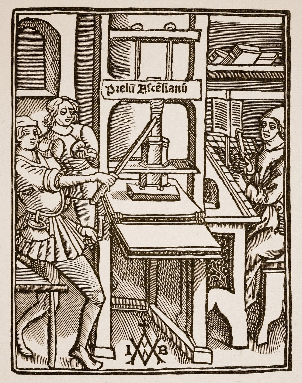 Printing Press, title page of Hegesippus, printed by Jodocus Badius Ascensius, Paris, 1511 by French School