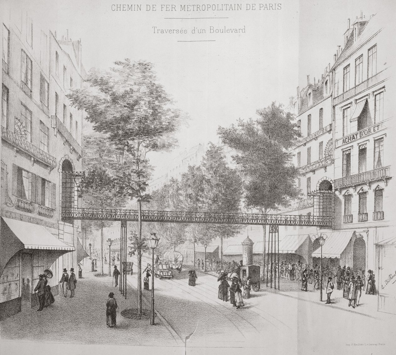 Project for an Overground Metro System in Paris by French School
