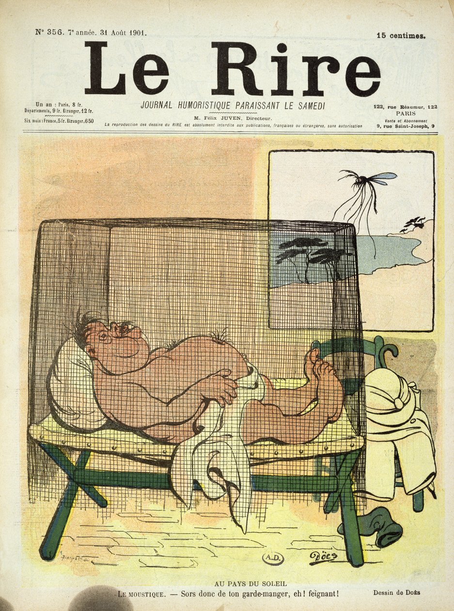 Protection from Mosquitoes in the Colonies, from Le Rire, 31st August 1901 by French School