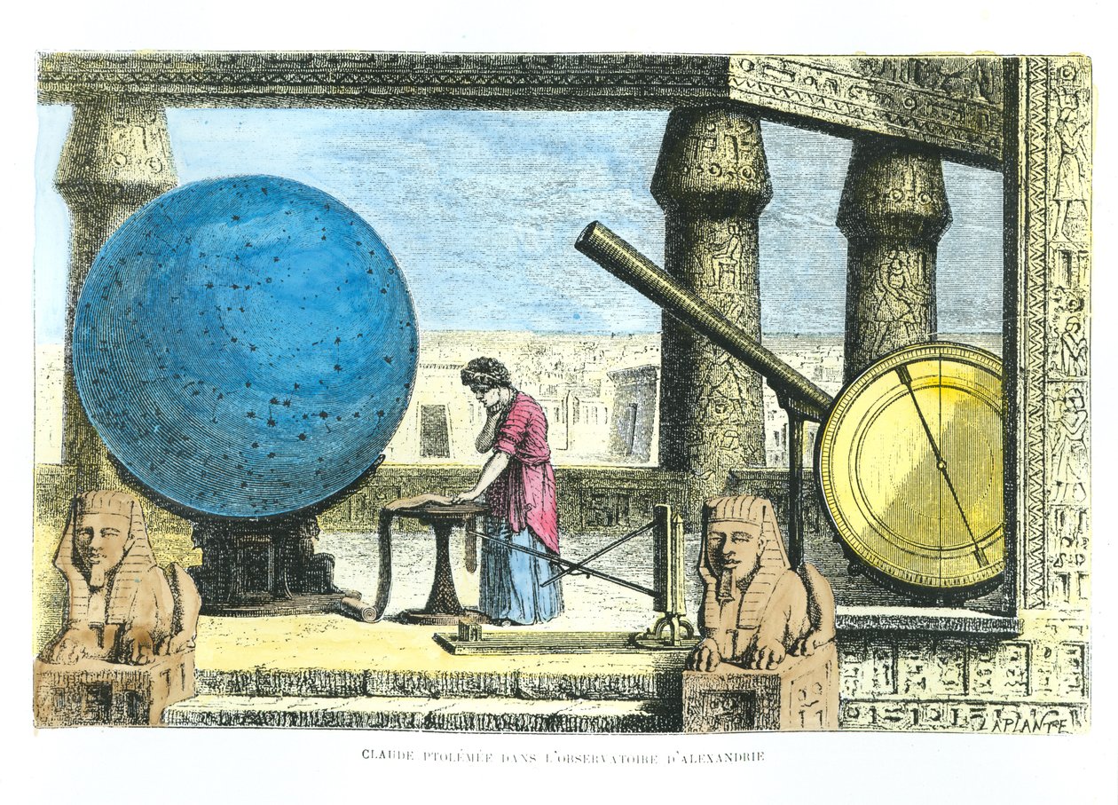 Ptolemy in the Observatory at Alexandria by French School