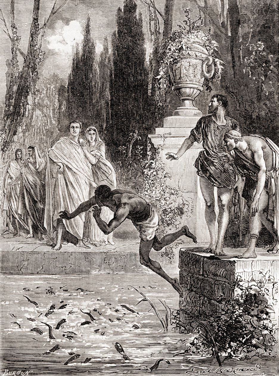 Publius Vedius Pollio, Roman Equestrian, Feeding a Slave to His Lamprey Eels, from 
