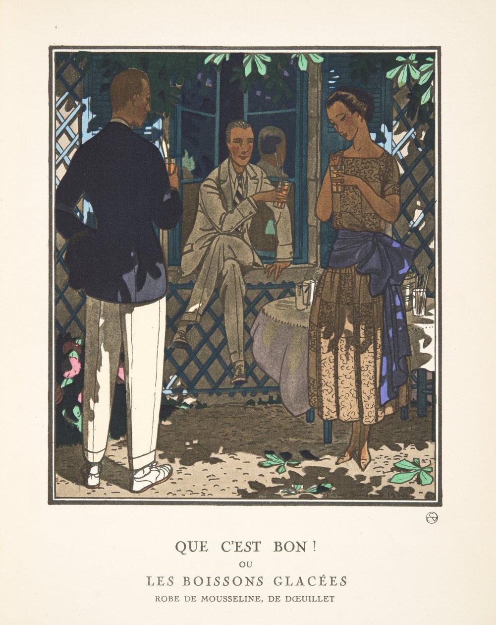 How Good It Is! Or The Iced Drinks, from a Collection of Fashion Plates by French School