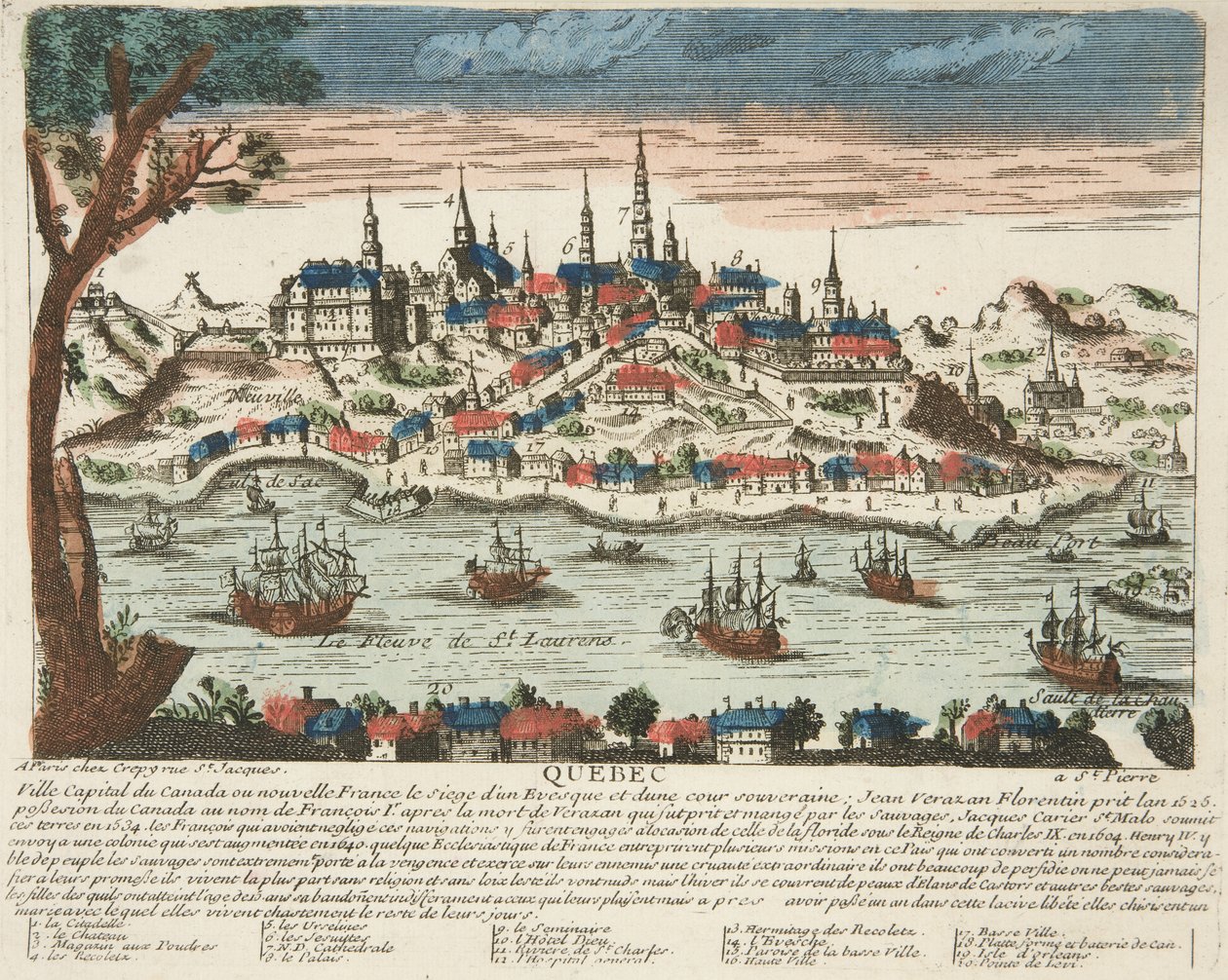 Quebec, pub. c. 1650 by French School