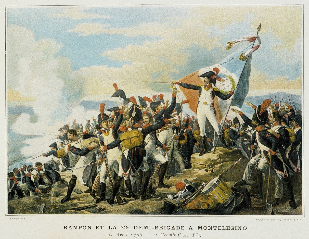 Rampon and the 32nd half brigade at Monelegino, April 10 by French School