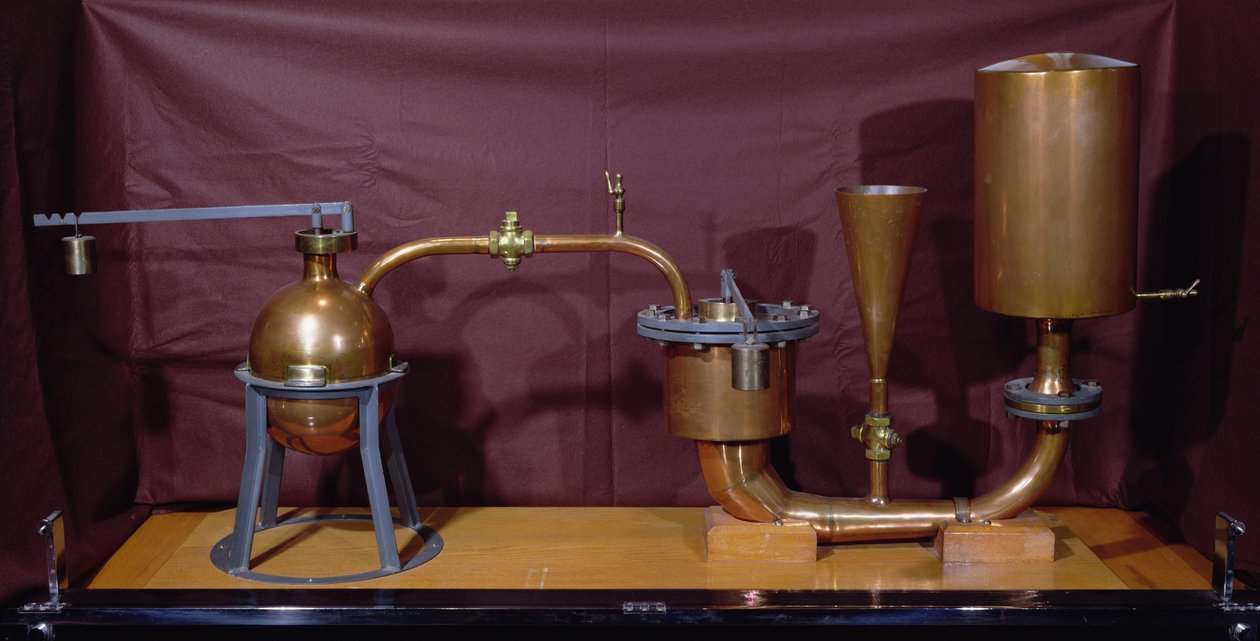 Reconstruction of a Steam Pressure Machine Invented by Denis Papin by French School