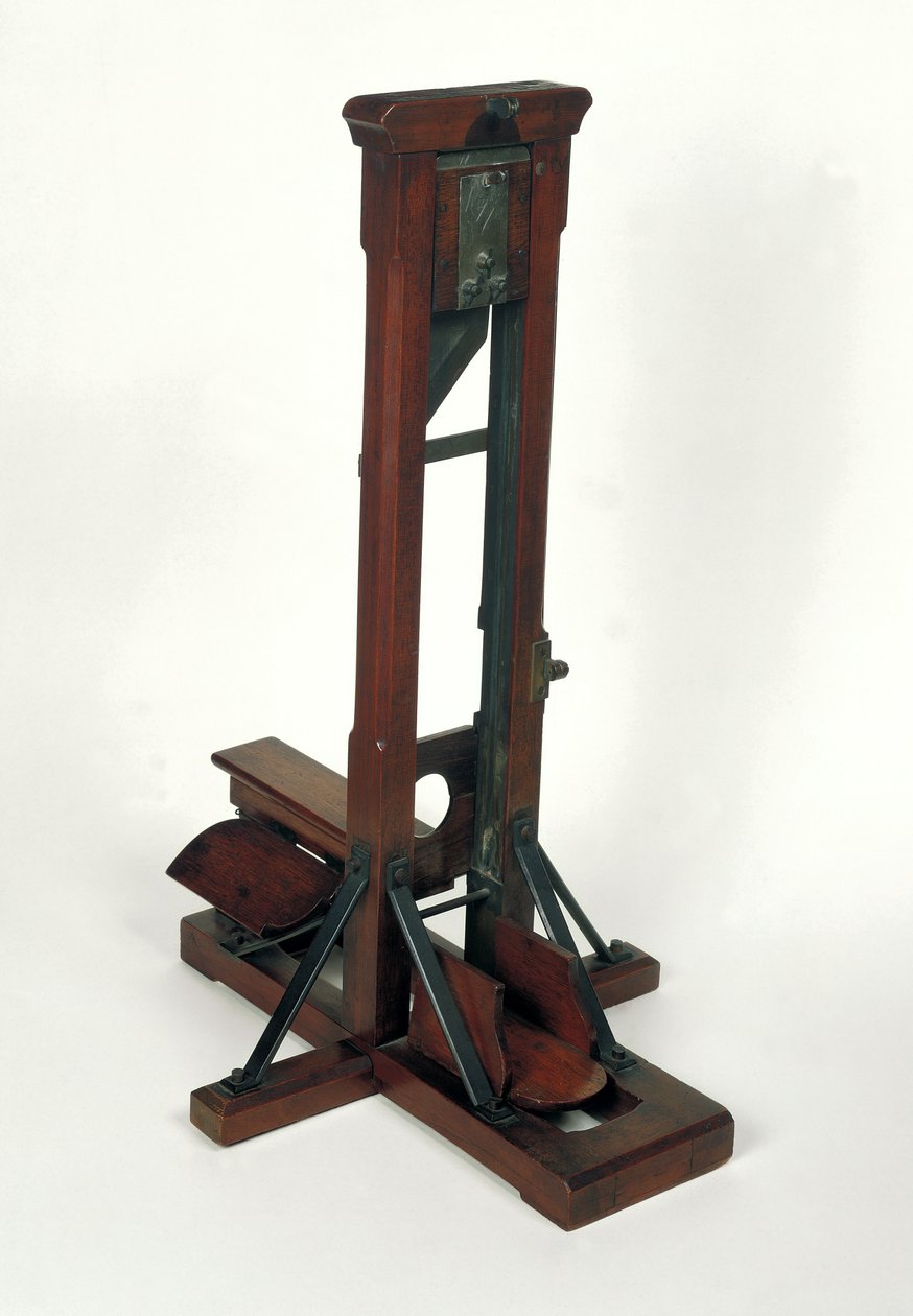 Reduced Model of a Guillotine by French School