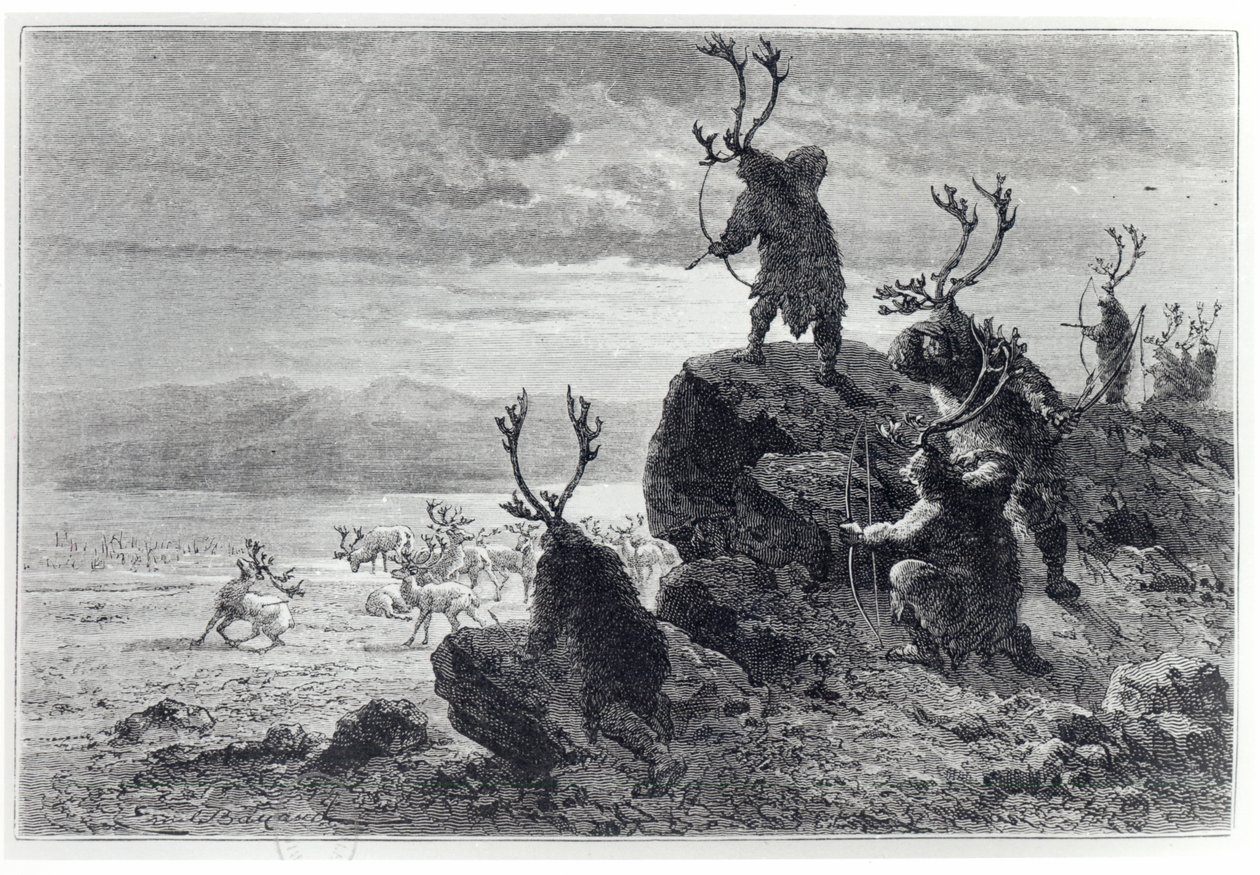 Reindeer Hunting in the Stone Age, illustration from L