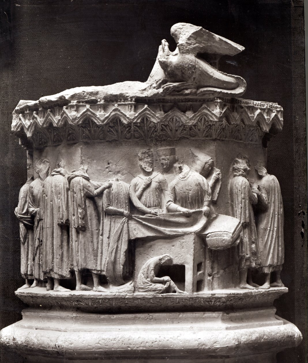 Relief depicting drapers by French School
