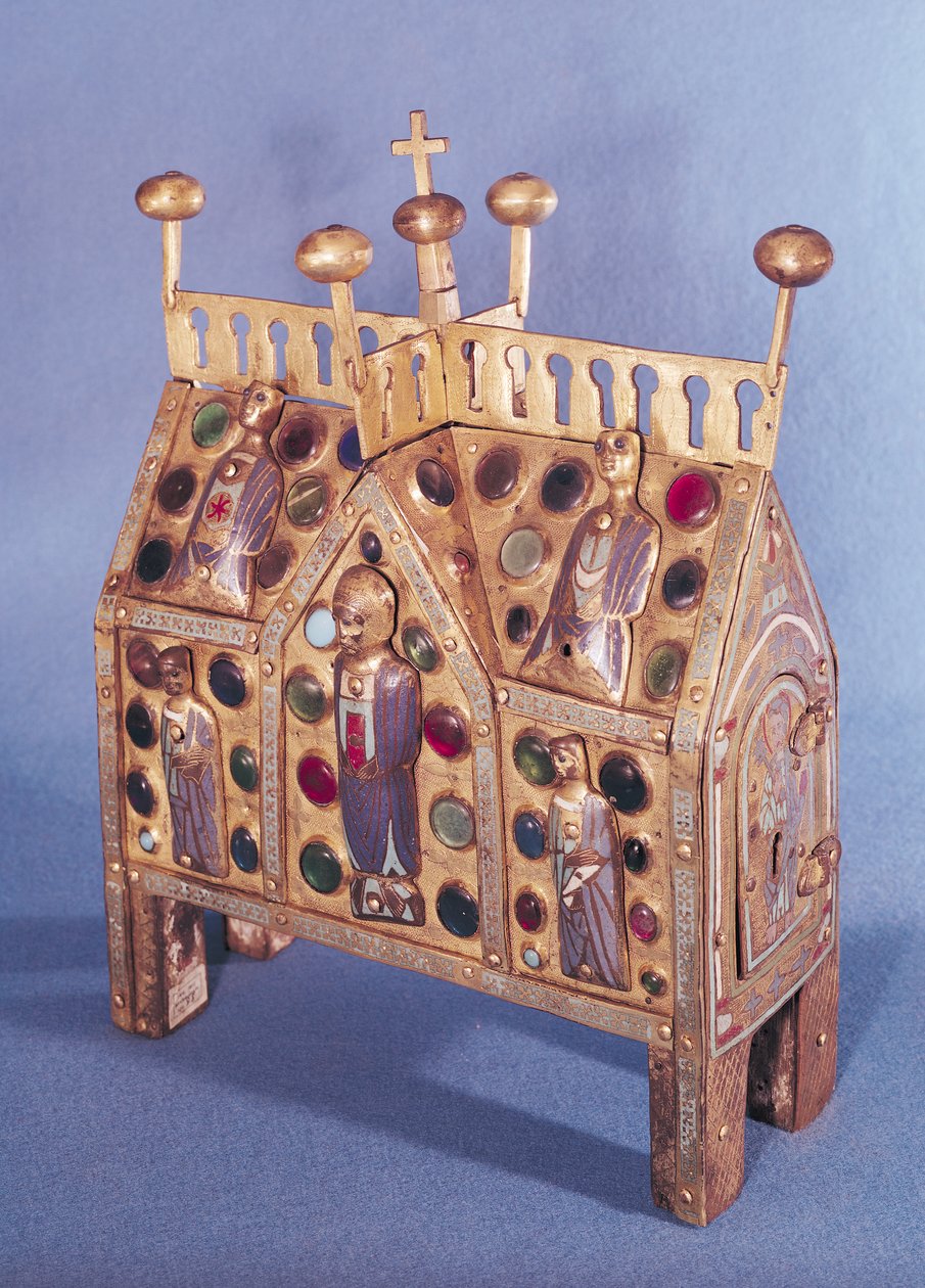 Reliquary chest in the form of a house, Limousin by French School