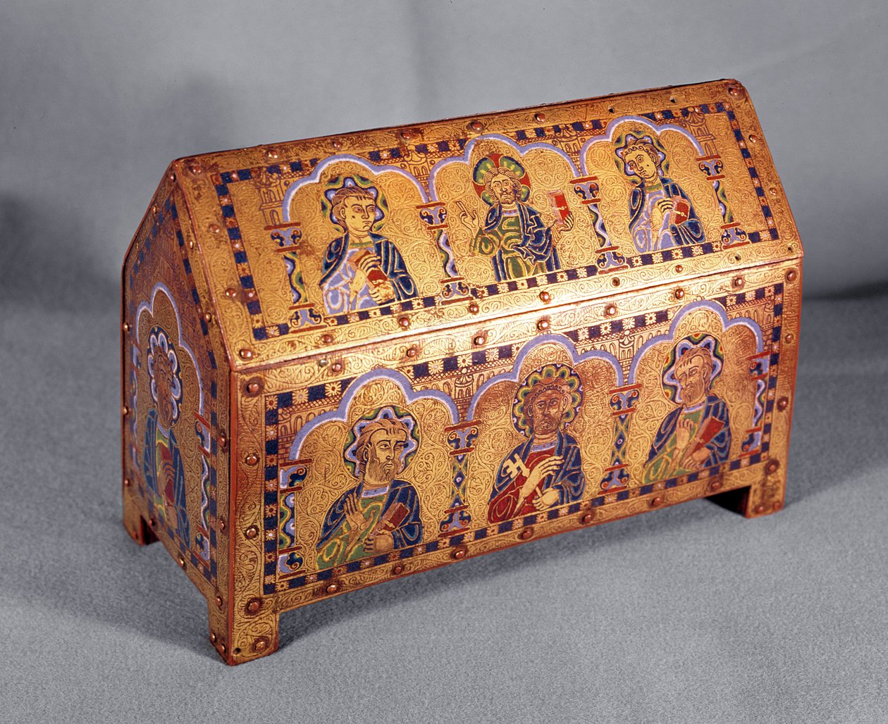 Reliquary of St. Anne depicting Christ with St. Peter and the Four Evangelists by French School