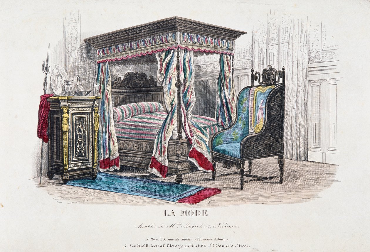 Renaissance Style Interior Revised and Interpreted in the Taste of the Napoleon III Era, from La Mode by French School