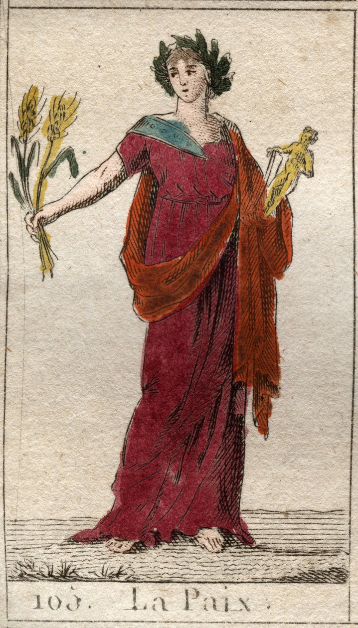 Representation of Peace as a Woman Crowned with Laurels Holding a Sheaf. From 