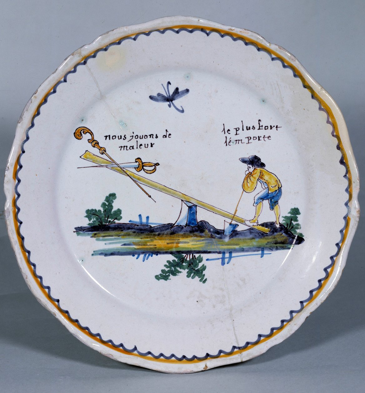 Revolutionary plate by French School