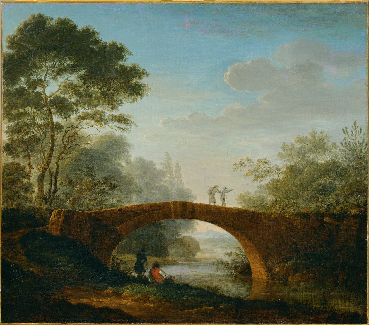 River Landscape by French School