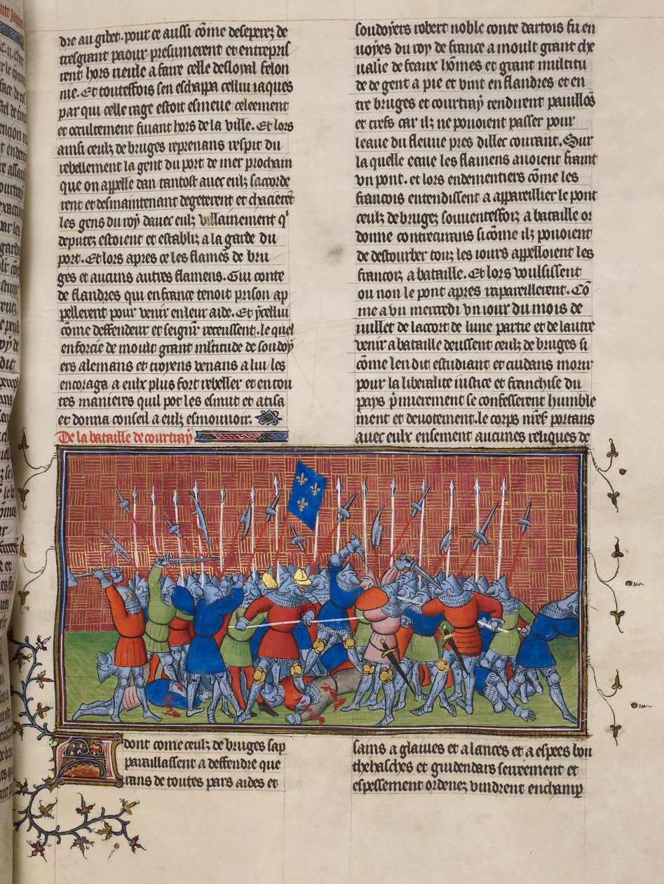 The Battle of Courtrai, illustration from the 