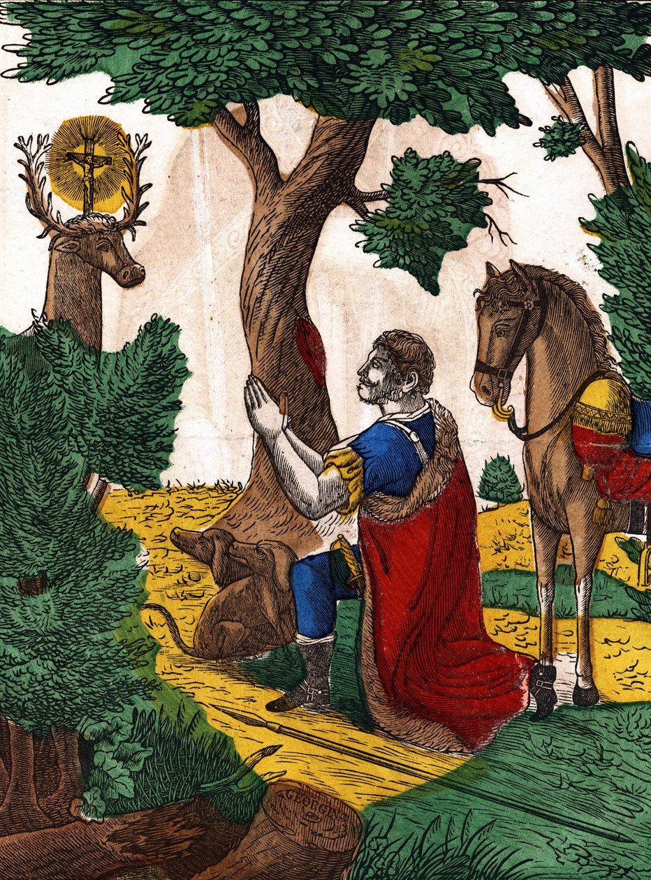 Saint Hubert. Image of Epinal, first half of the 19th century by French School