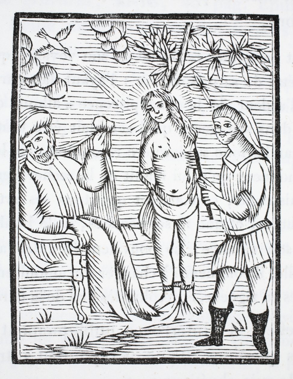 Saint Reine is Tortured, Her Skin Torn by Iron Combs, at the Command of Olibre, for Refusing to Deny Her Faith by French School