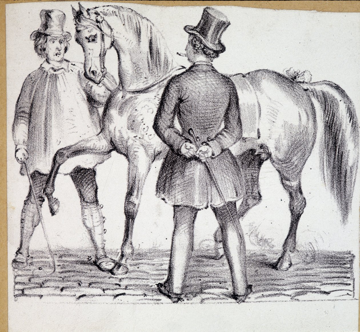 Sale of a horse by French School