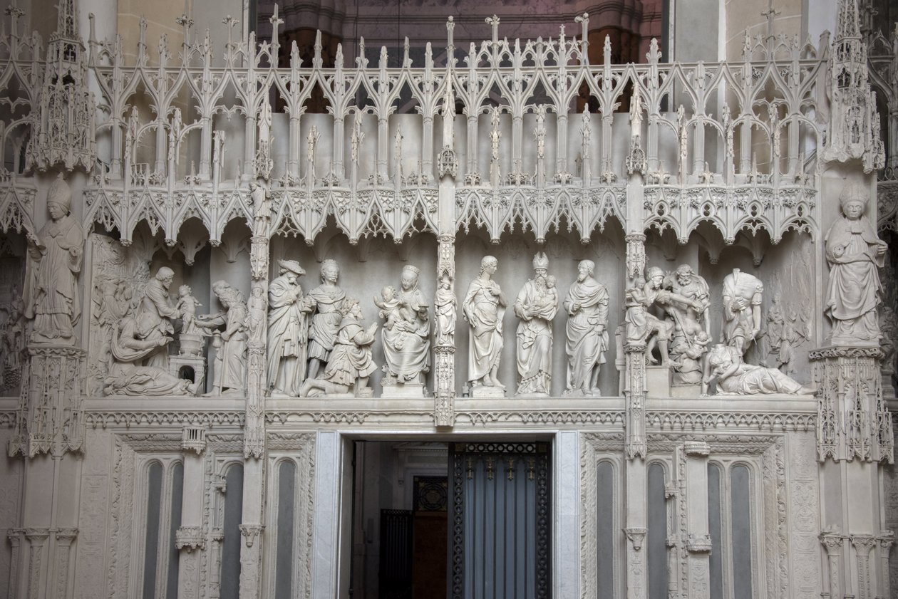 Scenes of the choir of the Cathedral of Chartres by French School