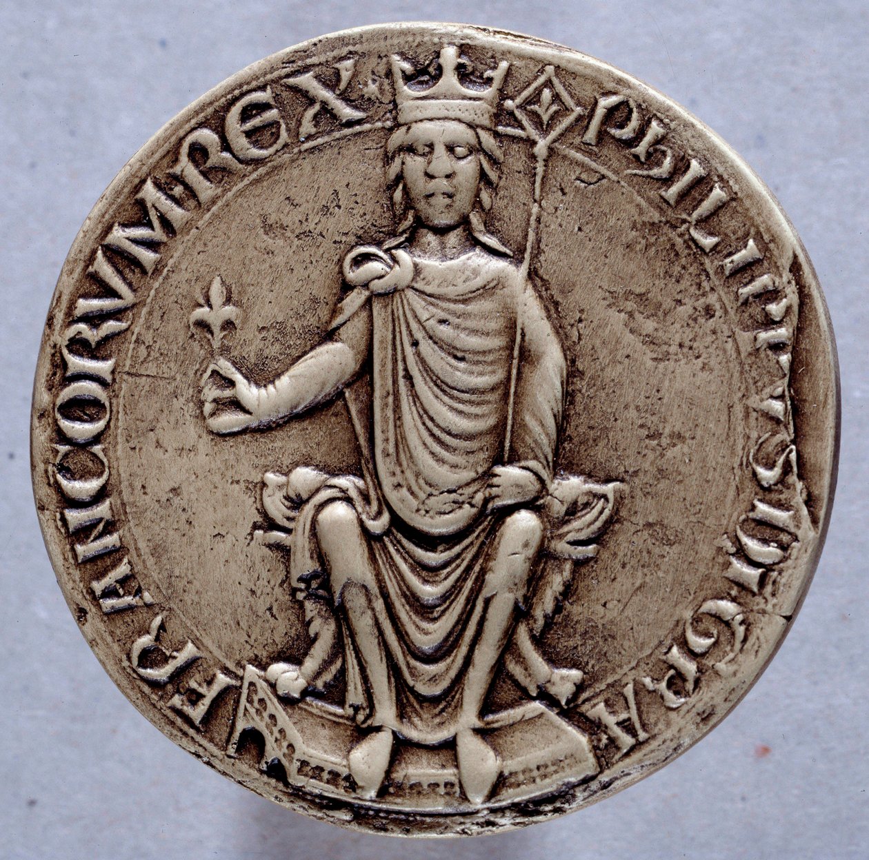 Seal of King Philip II dit Philippe Augustus by French School