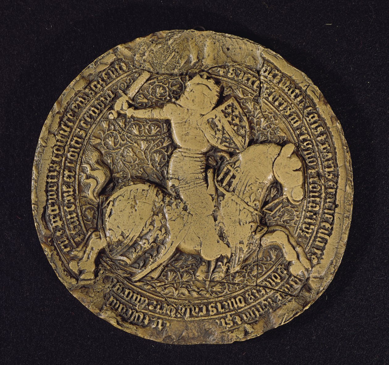 Seal of Louis I of Anjou King of Sicily by French School