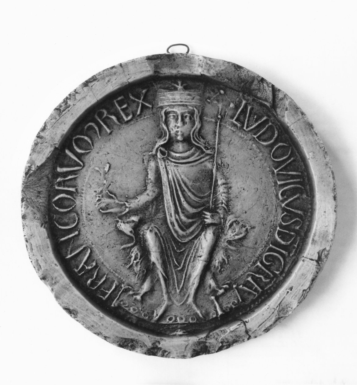 Seal of Louis VII (1120-80) 1175 by French School